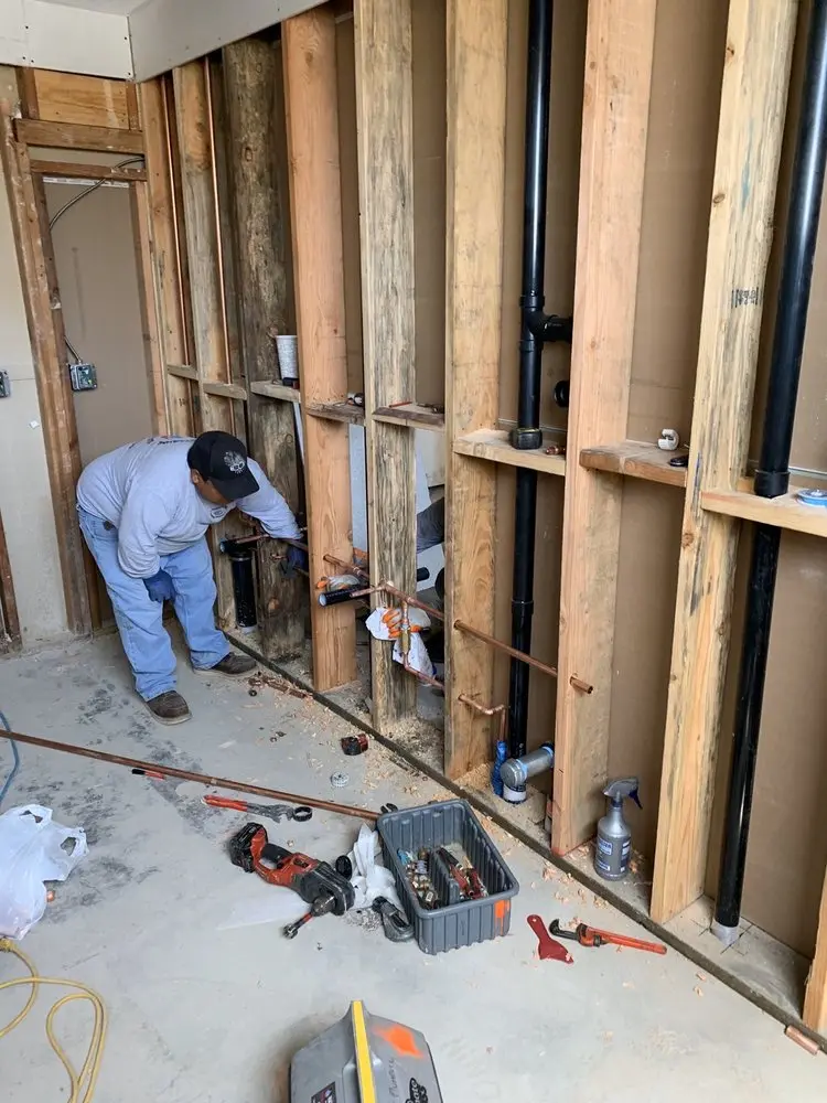 Commercial rough-in plumbing for Water Heater Replacement in Cherry Village